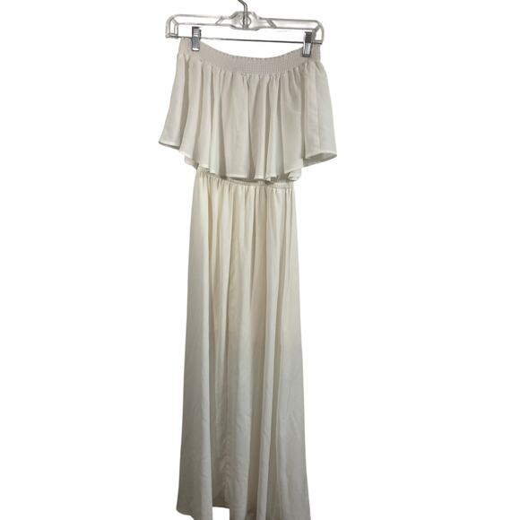 Show Me Your Mumu XS Off Shoulder White Maxi Hacienda Dress - Picture 7 of 10